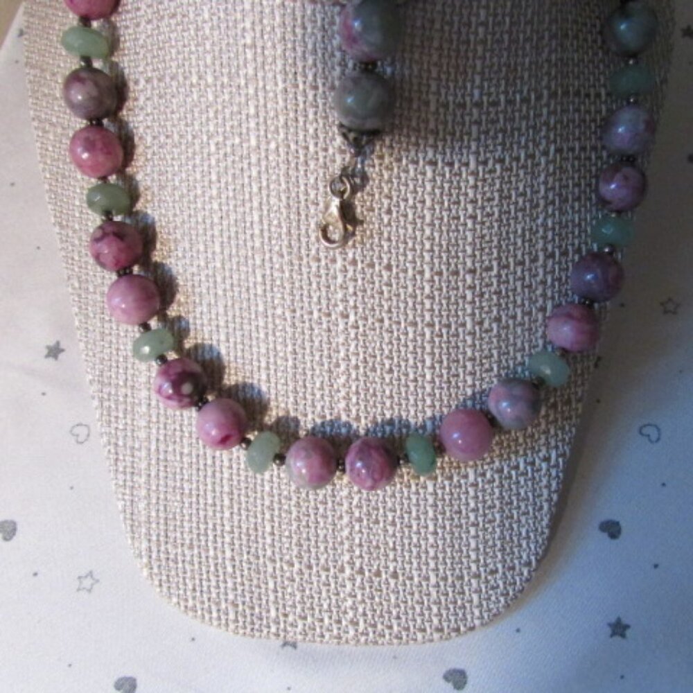 Gemstone Necklace Bracelet set - Picture 4 of 5